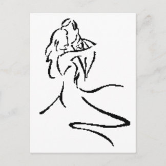 Cartão Postal Dança de Casal Vintage