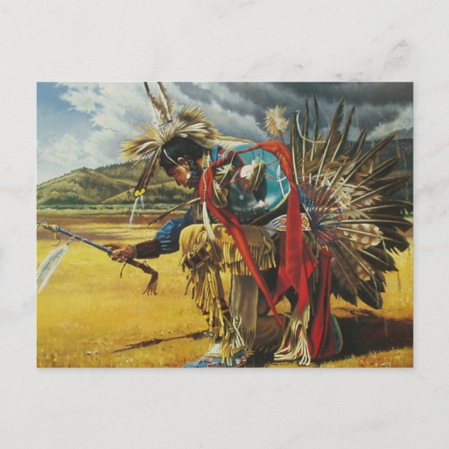 Cartão Postal Dança de chuva (Frente)