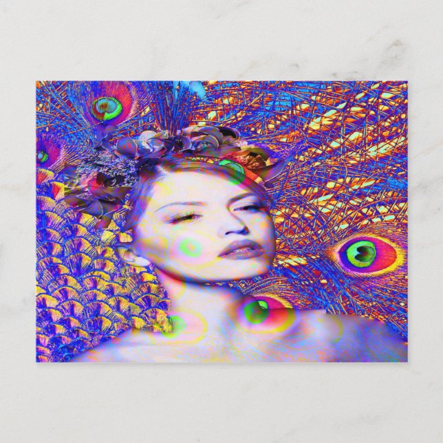 Cartão Postal Dança de cor (Frente)