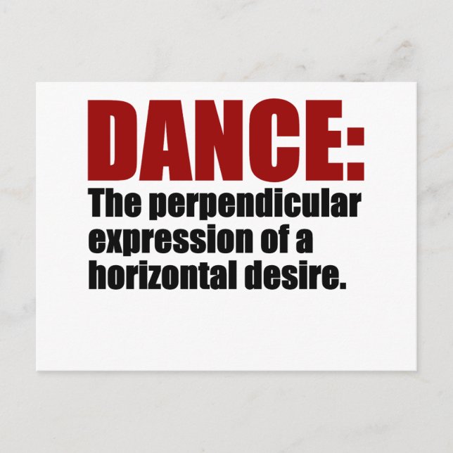 Cartão Postal Dança de Desejo Horizontal (Frente)