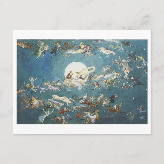 Cartão Postal Dança De Fada À Volta Da Lua (Frente)
