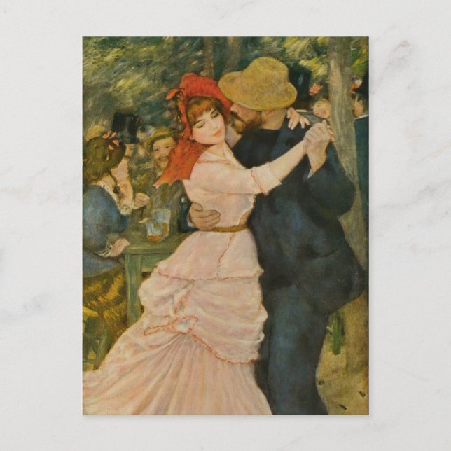 Cartão Postal Dança de Pierre-Auguste Renoir em Bougás (1883) (Frente)