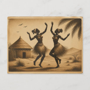 Cartão Postal Dança do Fogo Nassau Bahamas Arte Folclórica