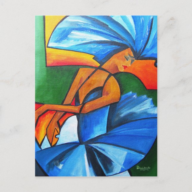 Cartão Postal Dança em azul 2008 (Frente)