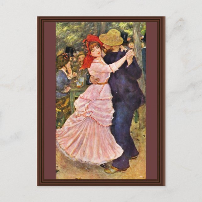 Cartão Postal Dança Em Boudonal Por Pierre-Auguste Renoir (Frente)