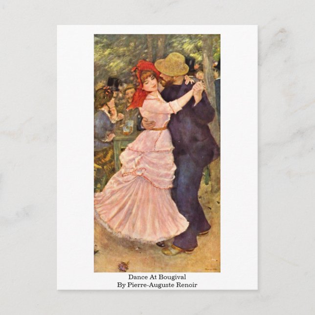 Cartão Postal Dança Em Boudonal Por Pierre-Auguste Renoir (Frente)
