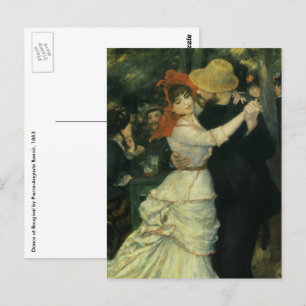 Cartão Postal Dança em Boudonal por Pierre Renoir, Vintage Art