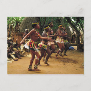 Cartão Postal Dança, Estilo Zulu - África do Sul