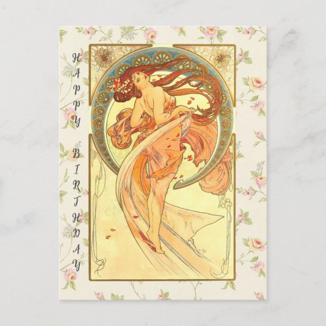 Cartão Postal Dança, Feliz Aniversário (Frente)