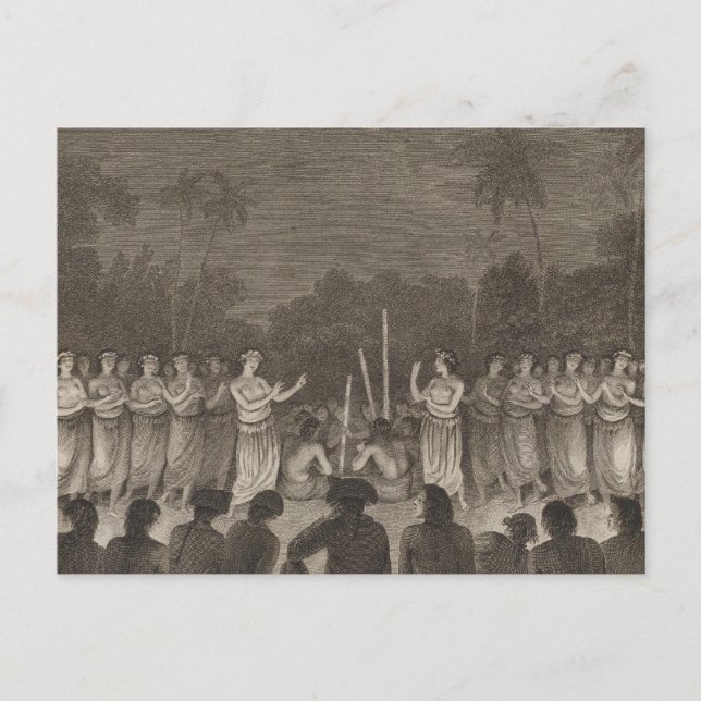 Cartão Postal Dança, Hapaee, Tonga (Frente)