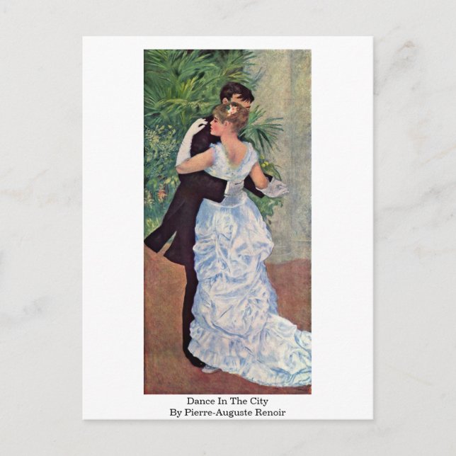 Cartão Postal Dança Na Cidade Por Pierre-Auguste Renoir (Frente)