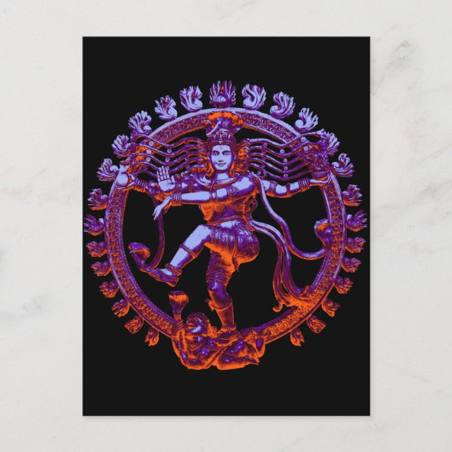 Cartão Postal Dança Shiva Nataraja (Frente)