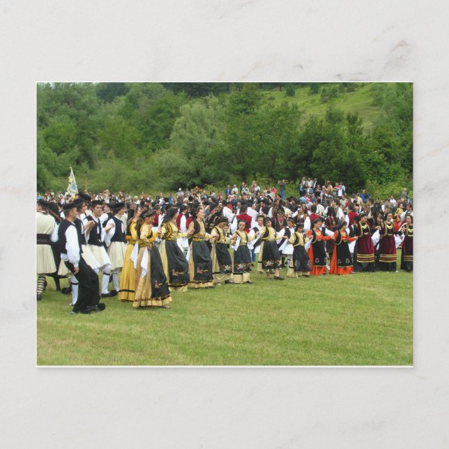 Cartão Postal Dança tradicional grega (Frente)