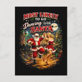 Cartão Postal Dançando com o Papai Noel