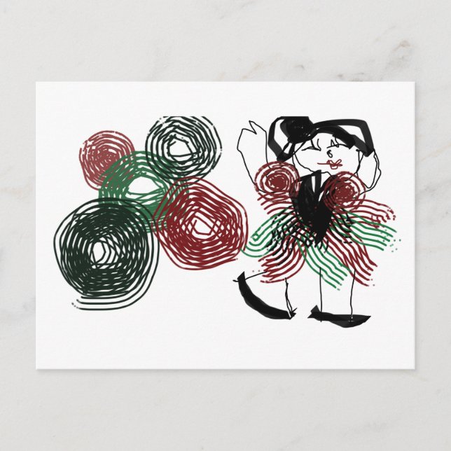 Cartão Postal Dançar em menta (Frente)