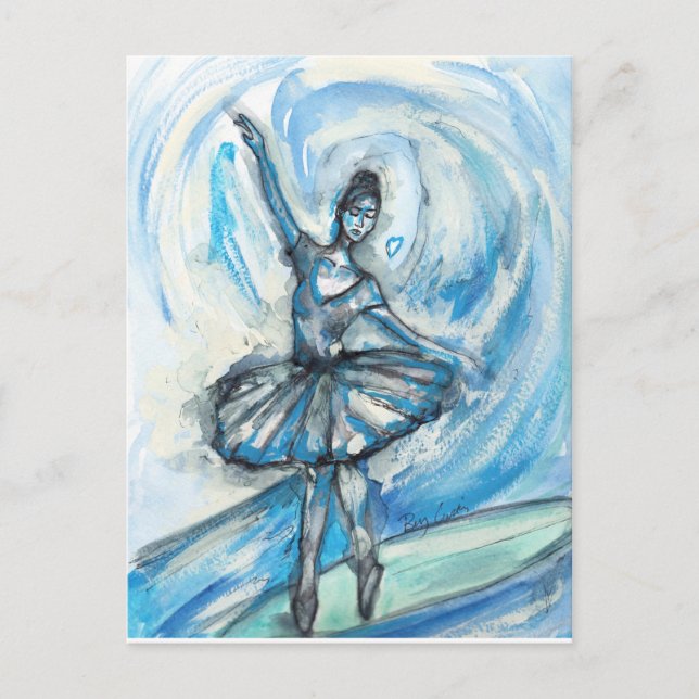 Cartão Postal Dançar no Surf (Frente)