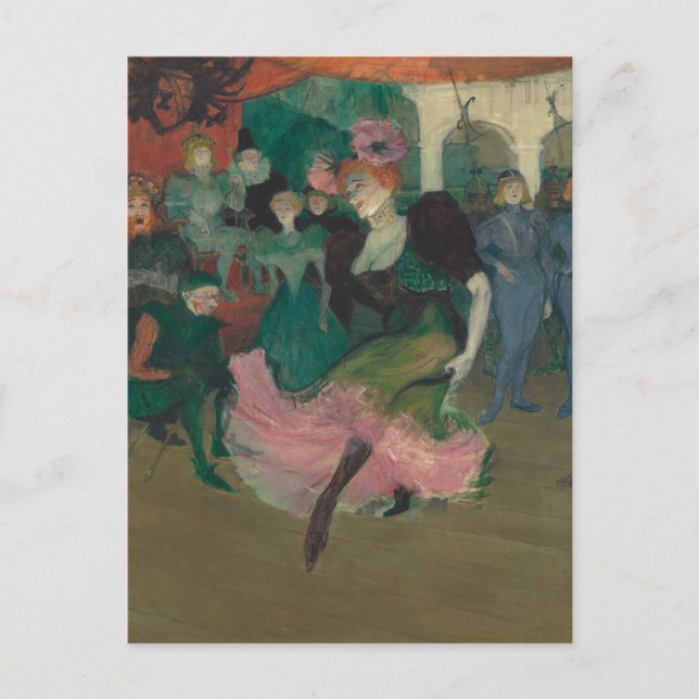 Cartão Postal Dançar o Bolero - Pintura de Toulouse-Lautrec (Frente)