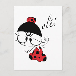 Cartão Postal Dançarina de Flandres!