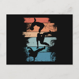 Cartão Postal Dançarina de Meninos Retro-Breakdancing