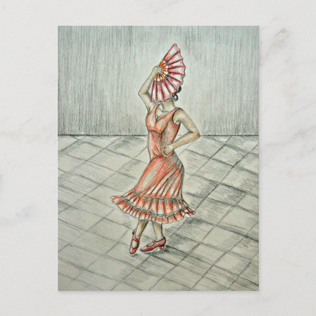 Cartão Postal Dançarina Espanhola (Frente)