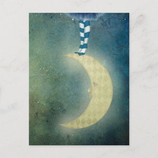 Cartão Postal dançarina na lua