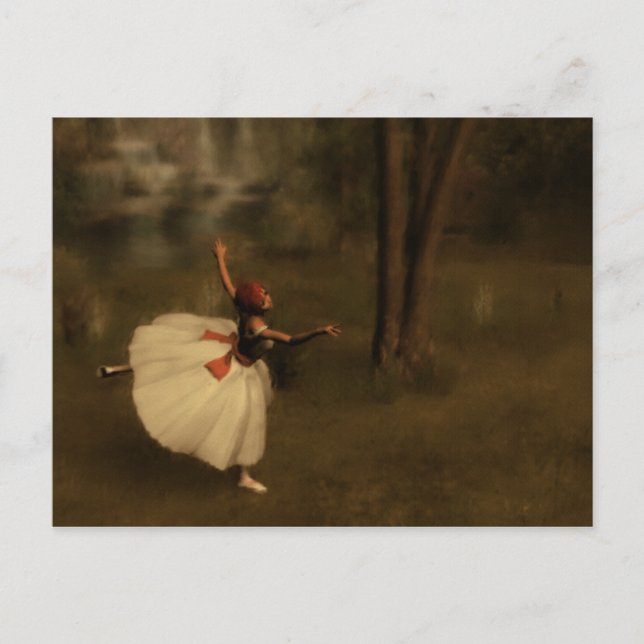 Cartão Postal Dançarina no Jardim (Frente)