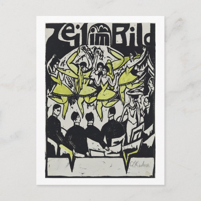 Cartão Postal Dançarina no Palácio de Gelo Kirchner (Frente)