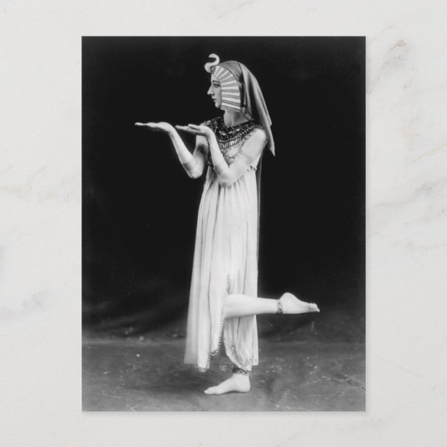 Cartão Postal Dançarina russa na fantasia de Cleópatra (Frente)