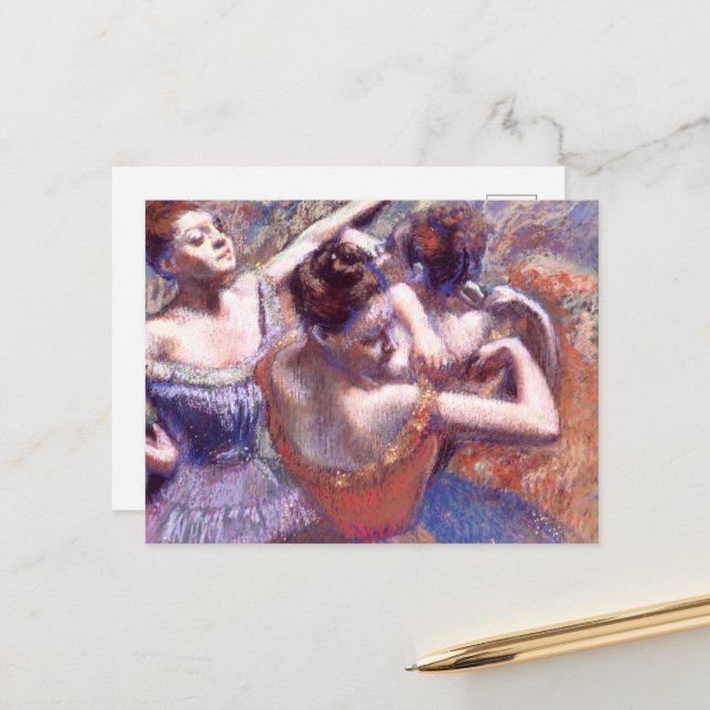 Cartão Postal Dançarinas 1899 Edgar Degas (Frente/Verso In Situ)