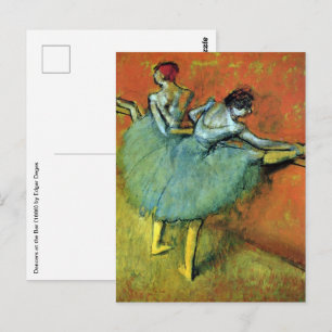Cartão Postal Dançarinas na Barra por Edgar Degas, Balé Antigo