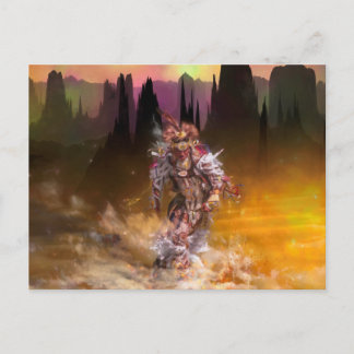 Cartão Postal Dançarino Americano Nativo ROLLING THBLIING