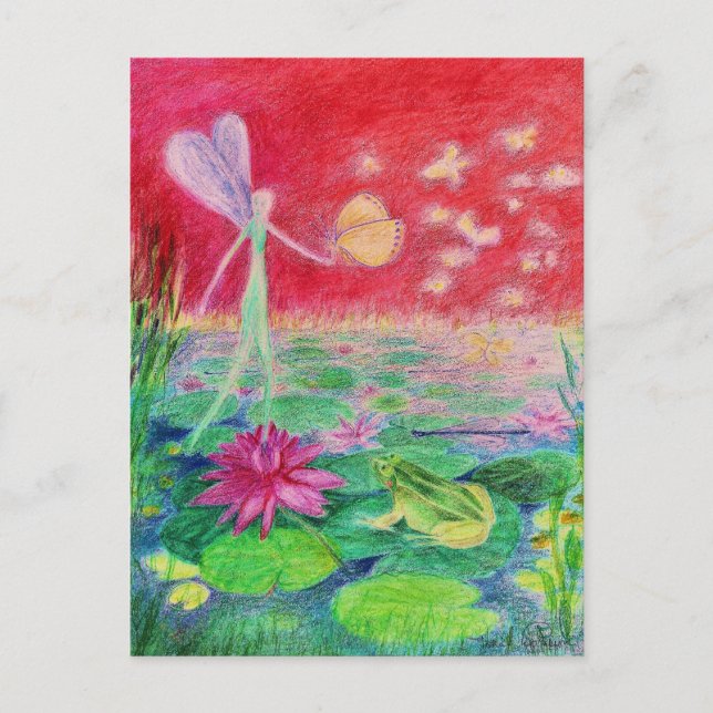 Cartão Postal Dançarino aquático (Frente)