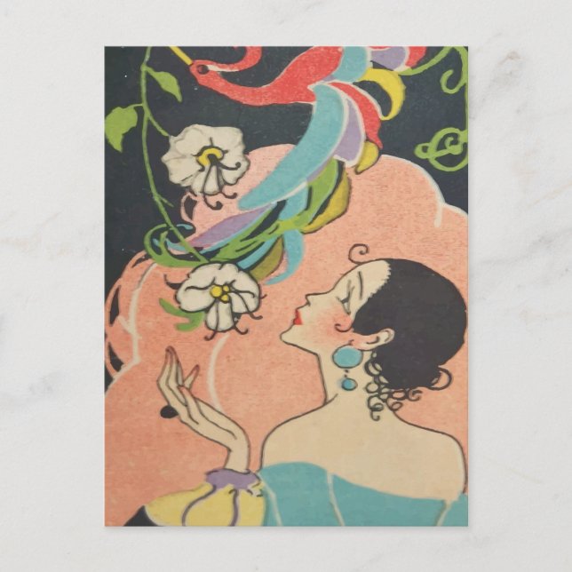 Cartão Postal Dançarino Art Deco (Frente)
