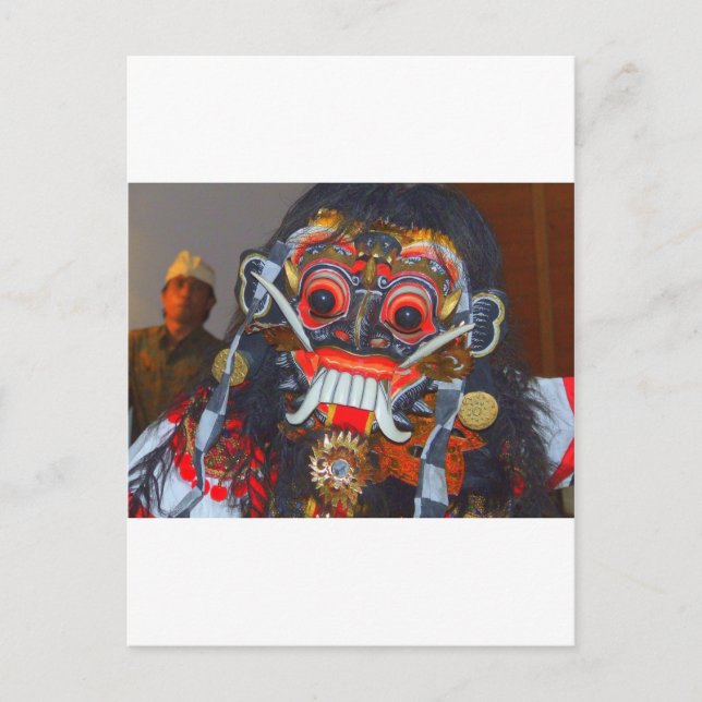 Cartão Postal dançarino balinês (Frente)