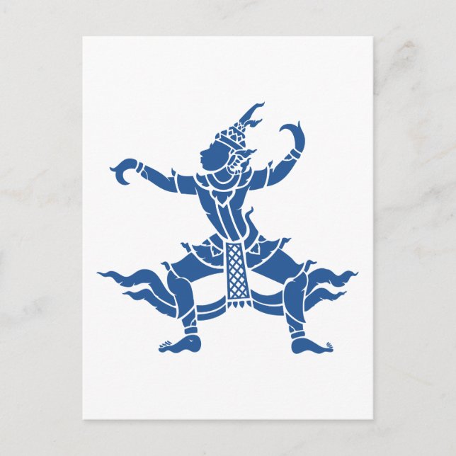 Cartão Postal Dançarino Tailandês ⚠ Sinal ⚠ Tailândia (Frente)