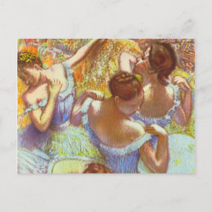 Cartão Postal Dançarinos azuis por Edgar Degas