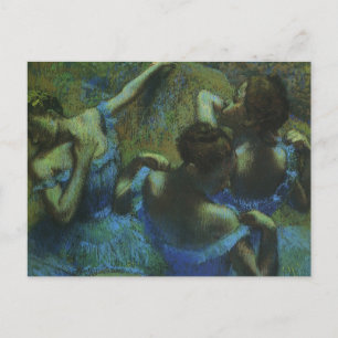 Cartão Postal Dançarinos azuis por Edgar Degas, Impressionismo d