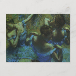 Cartão Postal Dançarinos azuis por Edgar Degas, Impressionismo d