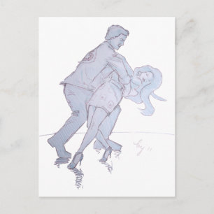 Cartão Postal Dançarinos da Competição Modern Jive Ceroc