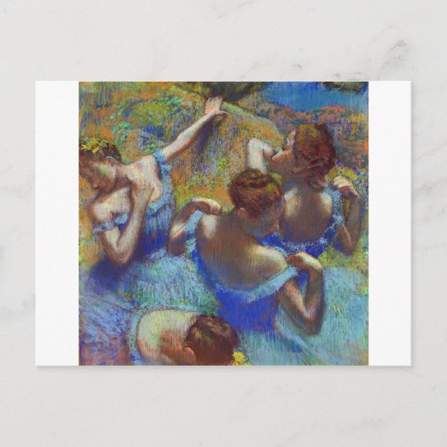 Cartão Postal Dançarinos em Azul, Edgar Degas (Frente)