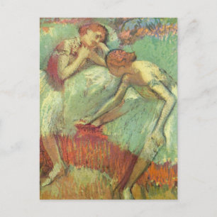 Cartão Postal Dançarinos em Verde por Edgar Degas, Balé de Vinta