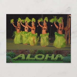 Cartão Postal Dançarinos Hula