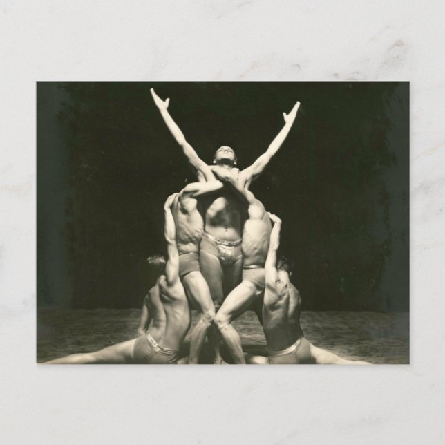 Cartão Postal Dançarinos Masculinos 1934 (Frente)