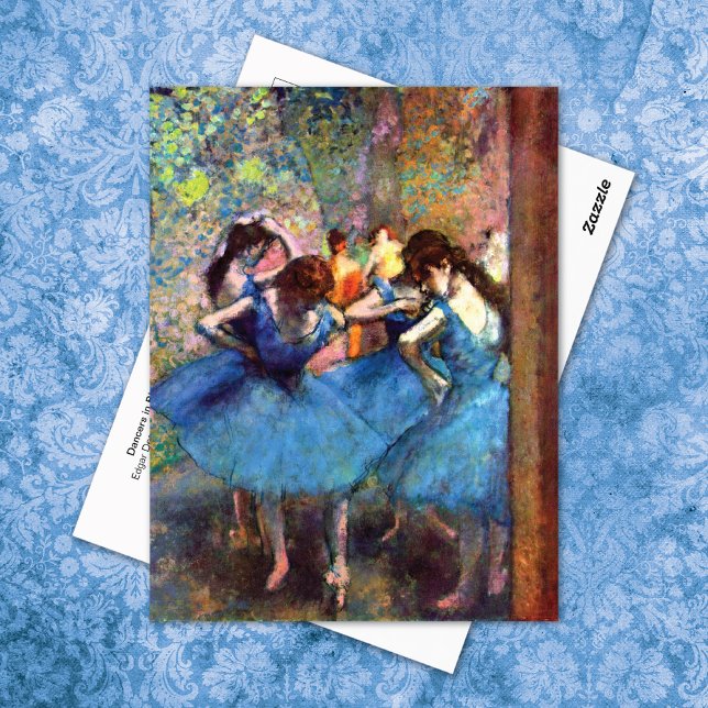 Cartão Postal Dançarinos no Balé Azul Edgar Degas (Criador carregado)