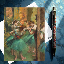 Cartão Postal Dançarinos, rosa e verde por Degas, Arte