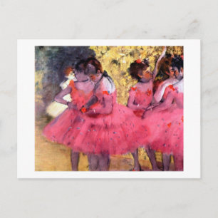 Cartão Postal Dançarinos Rosa, Edgar Degas