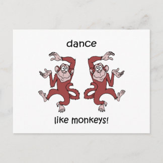Cartão Postal Dance como macacos!