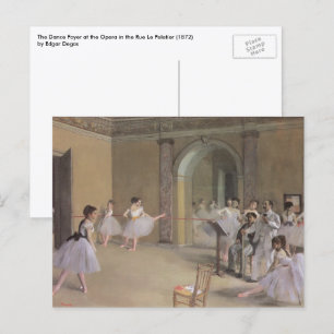 Cartão Postal Dance Foyer na Ópera de Edgar Degas