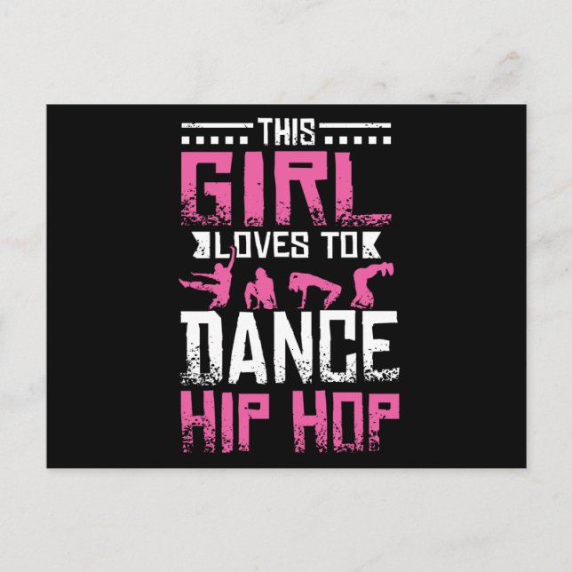 Cartão Postal Dance Hip Hop Girl (Frente)