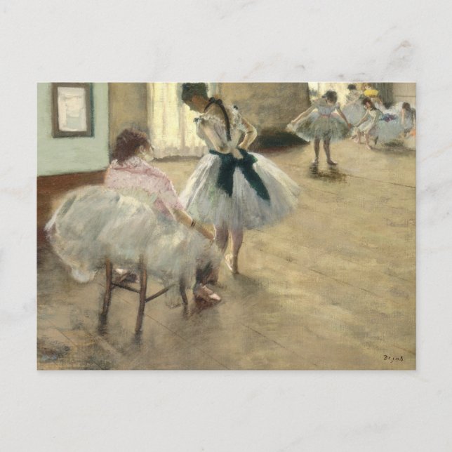 Cartão Postal Dance Lesson de Edgar Degas (Frente)